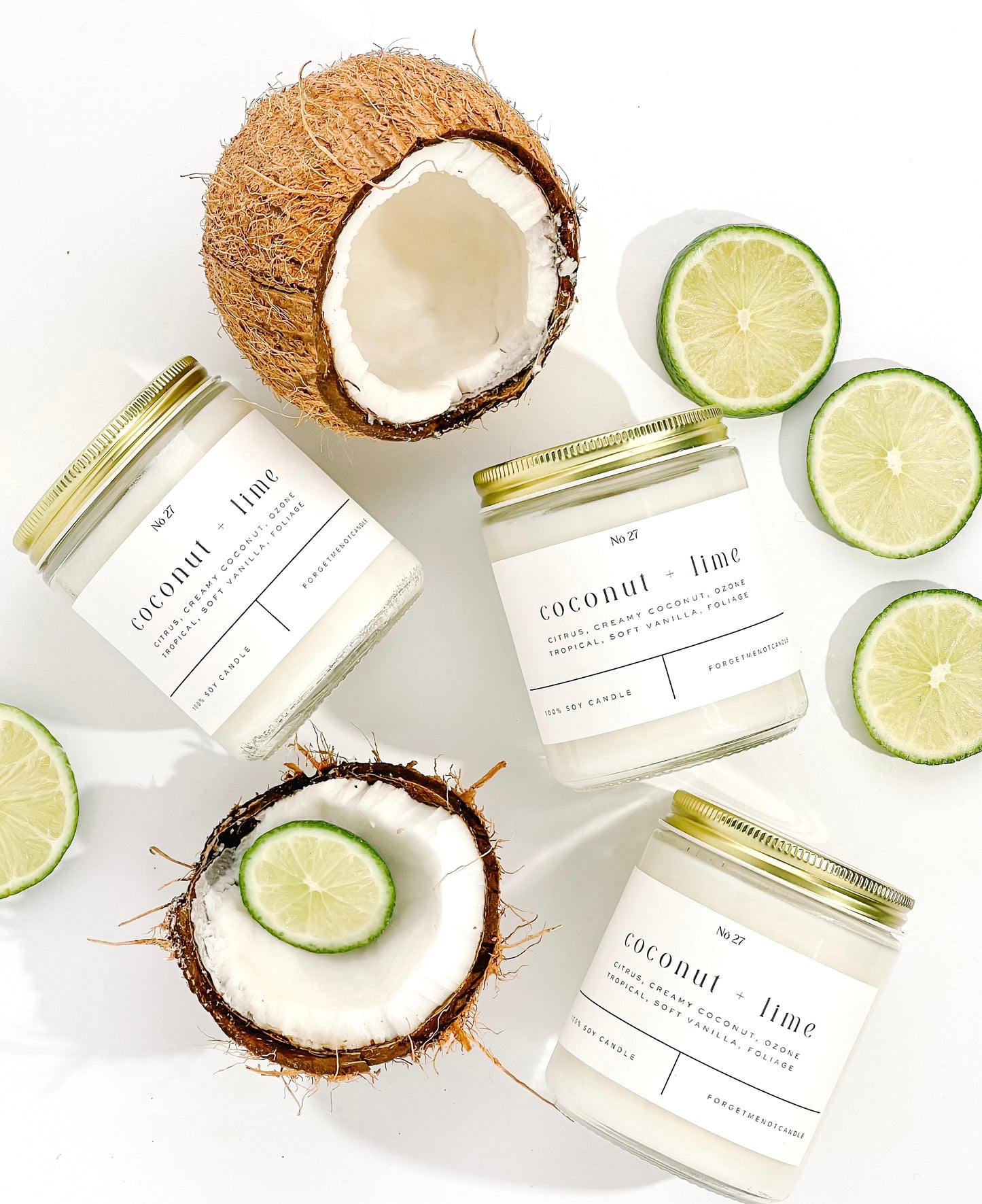 Coconut + Lime 9 oz Glass Candle