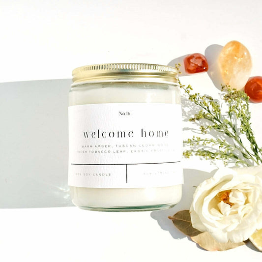 Welcome Home 9 oz Glass Candle