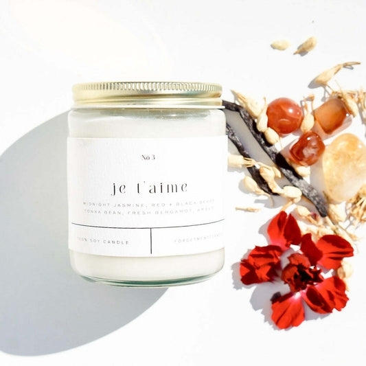 Je T'aime 9 oz Glass Candle