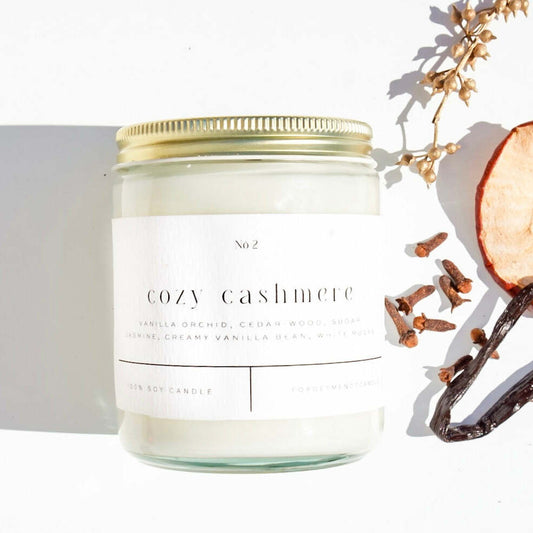 Cozy Cashmere 9 oz Glass Candle